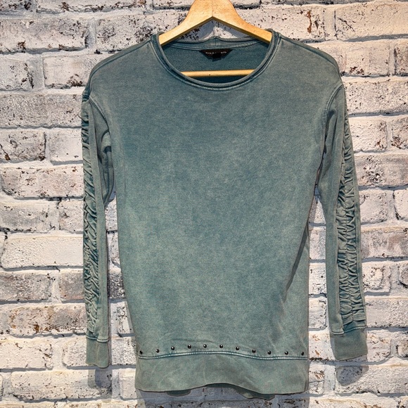 Rock & Republic Tops - Rock & Republic Distressed Studded Sweatshirt